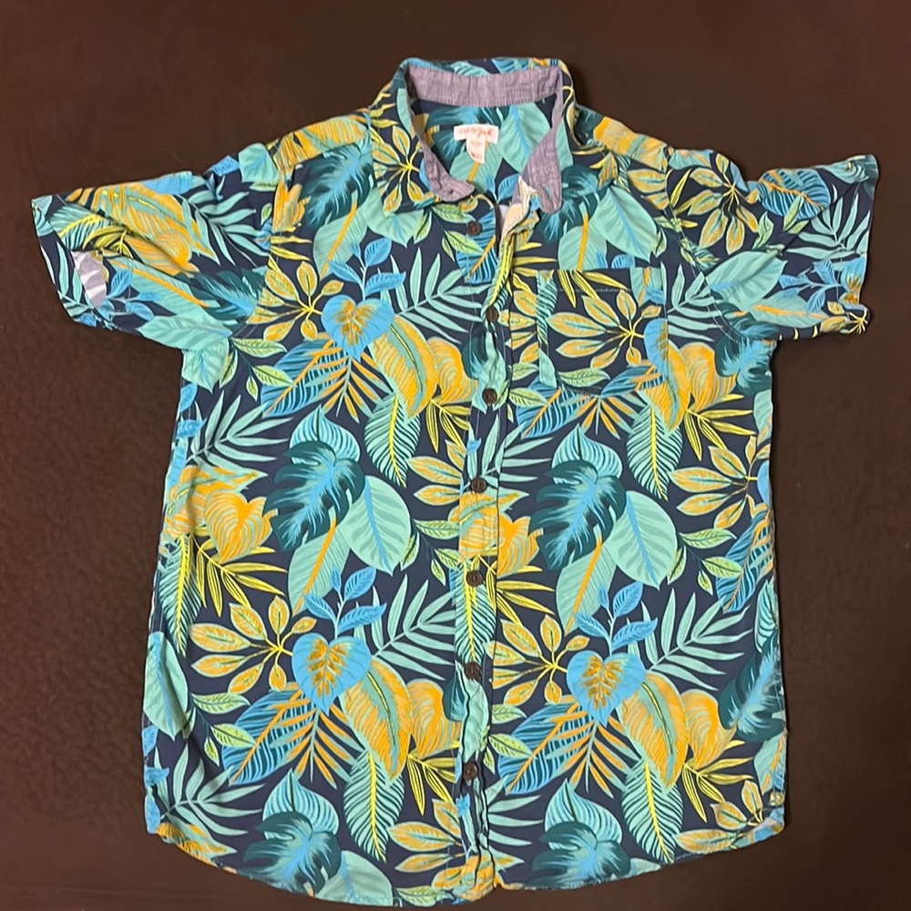 Cat and jack boys XL size 16 Hawaiian shirt.